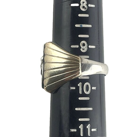 Running Bear Sterling Silver Gold Tone Eagle Ring - Size 9.5 - Picture 2 of 4